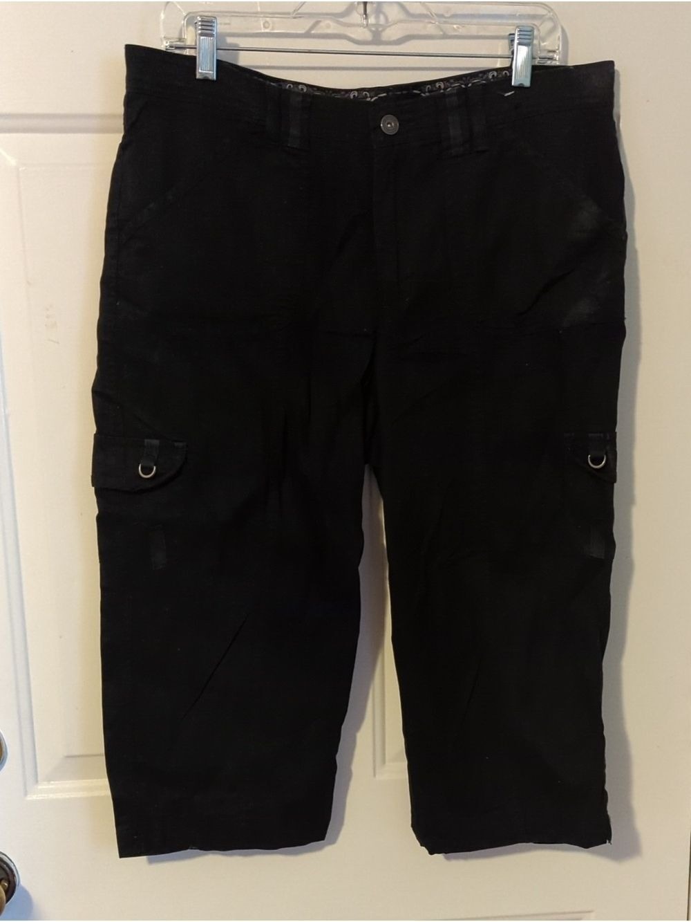 Gloria Vanderbilt Black Cargo Capris Women's Size 14P